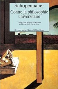 Couverture du livre Contre la philosophie universitaire - Arthur Schopenhauer