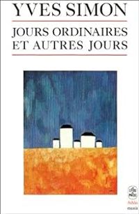 Couverture du livre Jours ordinaires et autres jours - Yves Simon