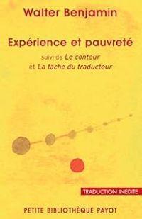 Couverture du livre Expérience et pauvreté - Walter Benjamin