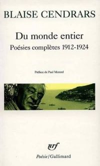 Couverture du livre Poésies complètes 1912-1924  - Blaise Cendrars