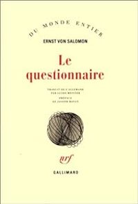 Ernst Von Salomon - Le questionnaire