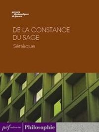 Couverture du livre De la constance du sage - Seneque 