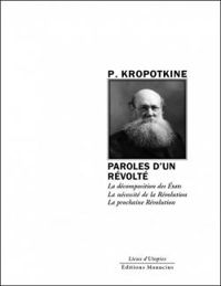 Couverture du livre Paroles d'un révolté  - Pierre Kropotkine