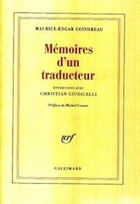 Couverture du livre Mémoires d'un traducteur - Maurice Edgar Coindreau