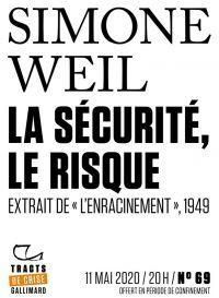 Couverture du livre La sécurité, le risque - Simone Weil