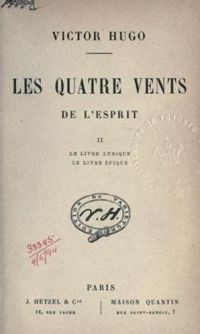 Couverture du livre Les quatre vents de l'esprit - Victor Hugo