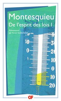 Couverture du livre De l'esprit des lois - Montesquieu 