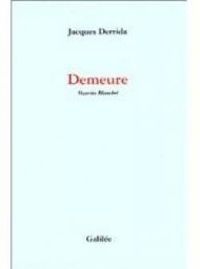 Couverture du livre Demeure - Jacques Derrida