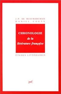 Couverture du livre Chronologie de la littérature française - Daniel Couty - Jean Pierre De Beaumarchais