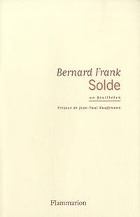 Bernard Frank - Solde