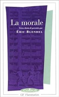 Couverture du livre La morale - Eric Blondel