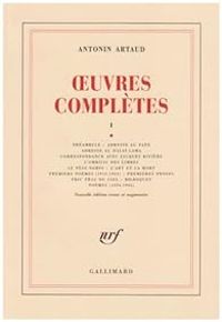 Couverture du livre Oeuvres complètes - Antonin Artaud