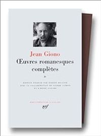 Couverture du livre Oeuvres romanesques complètes - Jean Giono