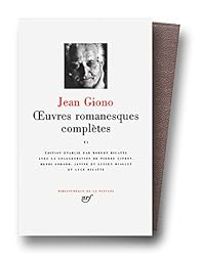 Couverture du livre Oeuvres romanesques complètes - Jean Giono