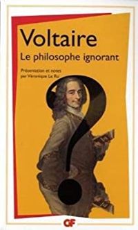 Couverture du livre Le philosophe ignorant - Voltaire 