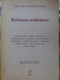 Couverture du livre Écritures ordinaires - Daniel Fabre