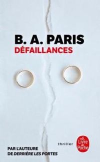 Couverture du livre Défaillances - B A Paris