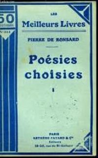 Couverture du livre Poesies choisies II 1560-1585 - Pierre De Ronsard