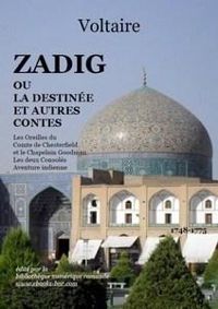 Couverture du livre Zadig ou La destinée et Autres contes - Voltaire 