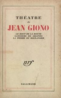 Couverture du livre Théâtre  - Jean Giono