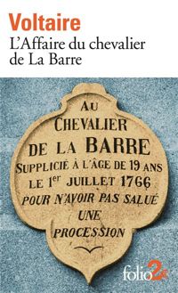 Couverture du livre L'Affaire du chevalier de La Barre - Voltaire 