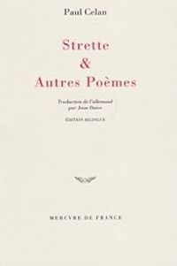 Couverture du livre Strette et autres poemes - Paul Celan