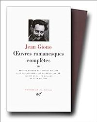 Couverture du livre Oeuvres romanesques complètes - Jean Giono