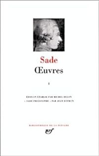 Couverture du livre Oeuvres - Marquis De Sade