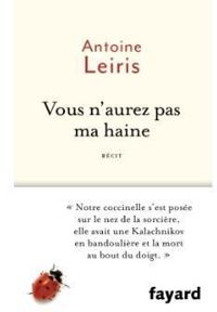 Couverture du livre Vous n'aurez pas ma haine - Antoine Leiris