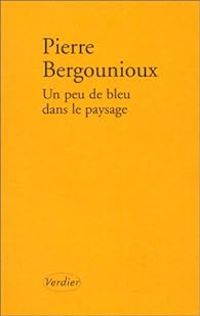 Pierre Bergounioux - Un peu de bleu dans le paysage