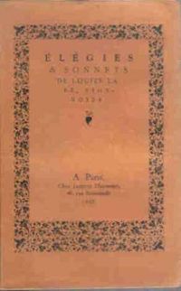 Couverture du livre Elégies et sonnets - Louise Labe