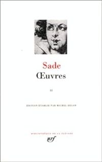 Couverture du livre Oeuvres - Marquis De Sade