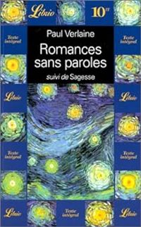 Couverture du livre Romances sans paroles - Sagesse - Paul Verlaine