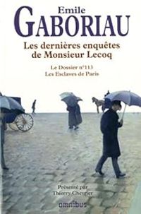 Couverture du livre Les dernières enquêtes de Monsieur Lecoq  - Emile Gaboriau