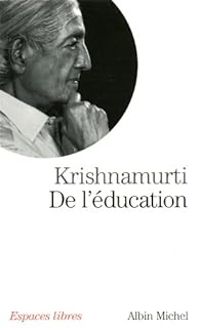 Couverture du livre De l'éducation - Jiddu Krishnamurti