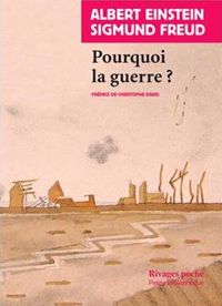 Couverture du livre Pourquoi la guerre ? - Sigmund Freud - Alfred Einstein