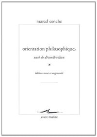 Couverture du livre Orientation philosophique - Marcel Conche