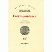 Couverture du livre Correspondance - Rainer Maria Rilke - Lou Andreas Salome