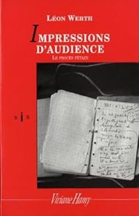 Couverture du livre Impressions d'audience : Le procès de Pétain - Leon Werth