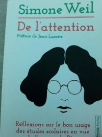 Couverture du livre De l'attention - Simone Weil