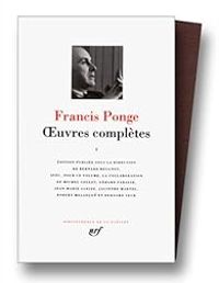 Couverture du livre Oeuvres complètes - Francis Ponge