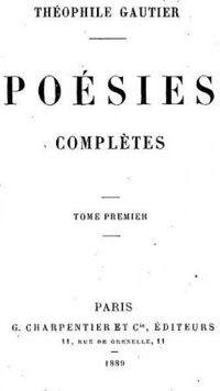 Couverture du livre Poésies complètes - Theophile Gautier