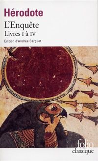 Couverture du livre L'Enquête (Livres I à IV) - Herodote 