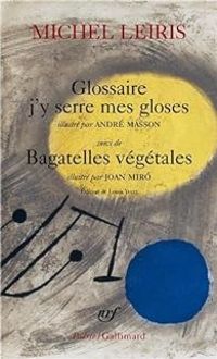 Couverture du livre Glossaire j'y serre mes gloses - Michel Leiris