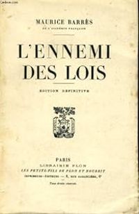 Couverture du livre L'ennemi des lois - Maurice Barres