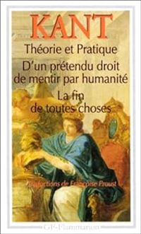 Couverture du livre Théorie et pratique  - Emmanuel Kant