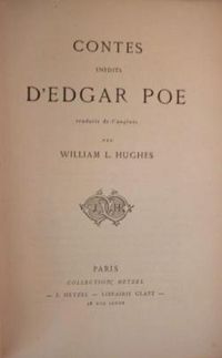 Couverture du livre Contes inédits d'Edgar Poe - Edgar Allan Poe