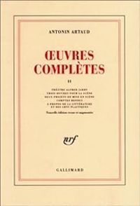 Couverture du livre Oeuvres complètes - Antonin Artaud