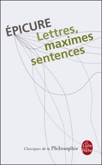 Couverture du livre Lettres, maximes, sentences - Picure 