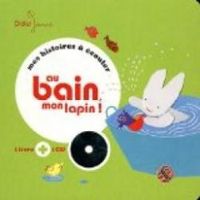 Couverture du livre Au bain, mon lapin ! (livre-disque cartonné) - Michele Moreau - Misja Fitzgerald Michel